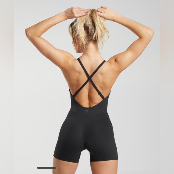 GYMSHARK Women’s XL Strappy All in One Black- NWT - Picture 2 of 7